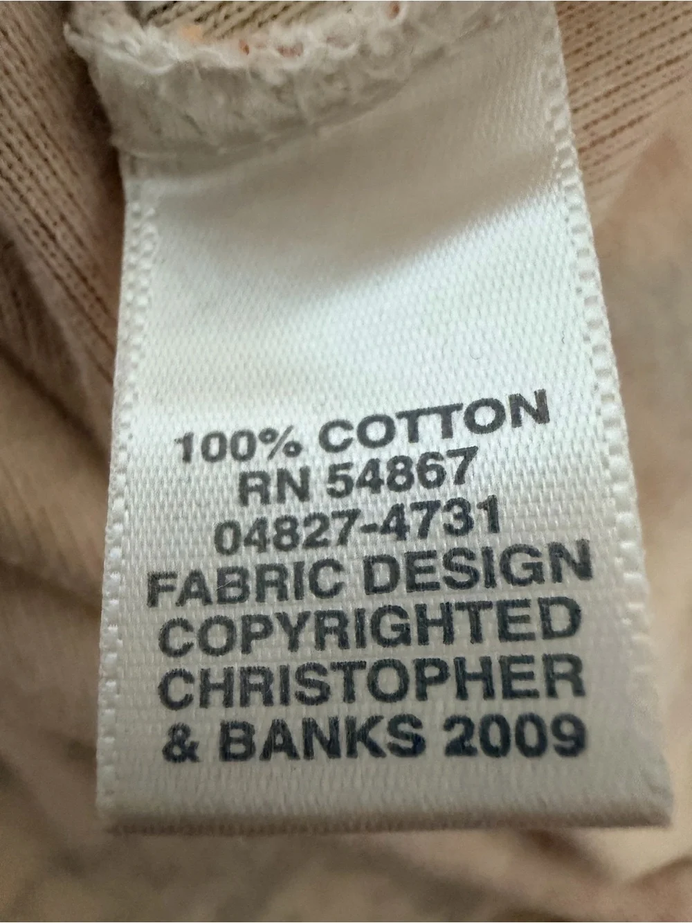 Christopher & Banks Autumn Scoop Neck 3/4 Length Sleeve Top